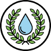 Water Drops with Leaf Wreath