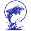 Logo dauphin bleu