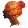 Autumn Silhouette Woman – Elegant Portrait