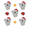 Koala Christmas Winter Animals Koalas