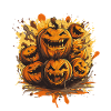 Laughing Pumpkins Halloween Composition