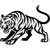 Dunkler Tiger Silhouette