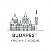 Budapest Line Art Silhouette Landmark