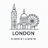 London Line Art Silhouette Landmark