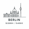 Berlin Line Art Silhouette Landmark