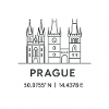 Prague Line Art Silhouette Landmark