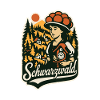 Schwarzwald Berge und Bollenhut Mädchen