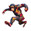Low Poly Chimpanzee Sprint Logo Design