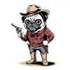 Pug Cowboy - Funny Dog T-Shirt