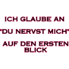You annoy me – At first glance
