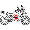 Motorcycle GS black red
