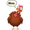 Moo Cartoon Truthahn