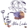 Alles Liebe mit Blumenstrauß