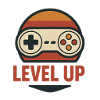 Level Up Retro Controller Graphics