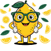 Lemon with glasses