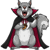 Cute Halloween Vampire Squirrel Cartoon