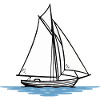Minimalist Sailboat Silhouette