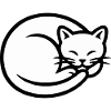 Sleepy Cat Silhouette