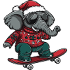 Elephant Christmas Funny