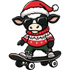 Cow Christmas Funny