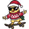 Poulet Noël drôle