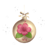 Golden Hibiscus Ornament 974