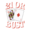 21 Oder Bust Poker Kartendesign
