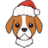 Beagle in Christmas look
