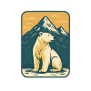 Polar Bär vor Berglandschaft