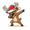 Christmas Reindeer Dab Design