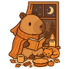 Capybara Reading Nook – Cozy Herbstabend