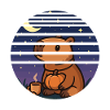 Capybara Cozy Night – Autumnal self-care design