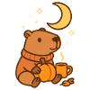 Capybara with Pumpkin – Cozy Autumn Vibes