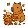 Capybara Apple Pie – Cozy Autumn Moment