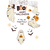 Frightfully Fun Ghosts – Cute Halloween Cartoon