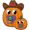 Pumpkin Cowboy Pacifier
