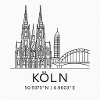 Cologne Line Art Silhouette Landmark