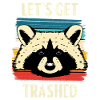 Raccoon Retro Stripes – Let's Get Trashed