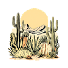 Boho Nature Cacti