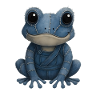 Denim Patchwork Frog