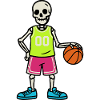 Skeleton Basketball Neon Jersey 00