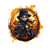Skeleton Motorcycle Halloween