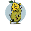 Citron sur une poire