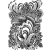 Black and white pattern flowers