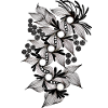 Black and White Flower Spiral