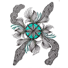Fleur Étoile Déco Sarcelle