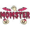 Momster Leopard Pink Halloween