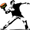 Hamburger Pop Art Burst