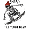 Skeleton Snowboarder