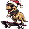 Dinosaur T-Rex Christmas Funny